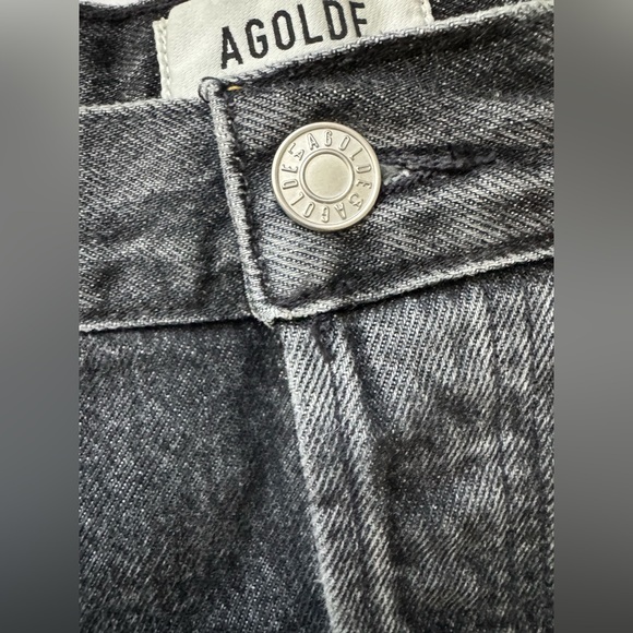 Agolde Wide Leg Baggy Jeans Black Denim Women’s 32х30 12 Opening - Picture 8 of 15